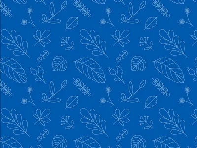OPEN Series Pattern monoline pattern plants seamless