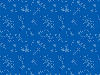 OPEN Series Pattern monoline pattern plants seamless