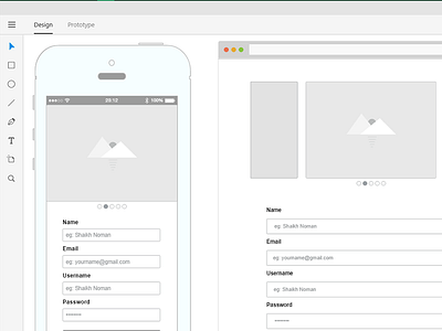 Responsive Wire Frame Design - Adobe XD adobe xd responsive design ux wireframe