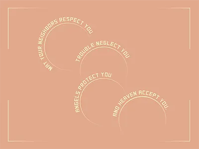 Bless Up 100 days bless circles design challenge drake gold gradient irish lyric poster respect typography