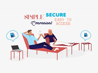 TCHIN-TCHIN character couple deckchair drink tchintchin transat