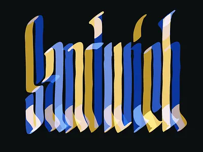 Sandwich Ductus broad calligraphy design ductus font lettering nib process translation type typecooker typeface