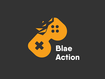 Blae action action games joystick logo video game