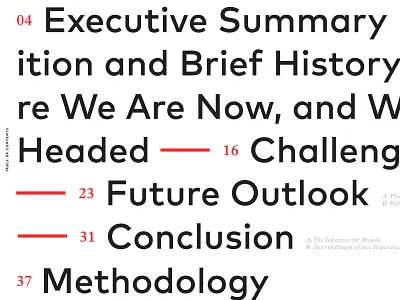 White Paper #2 ai indesign layout magazine table of contents type voice