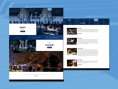 Low Key Piano Bar blue music design web design