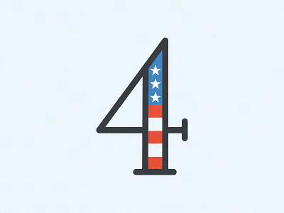Happy 4th! 4 america american flag four fourth of july july number stars stripes