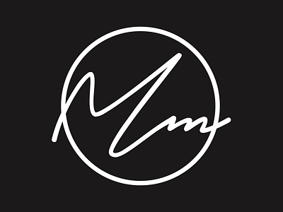 Script Logo Mark line art logo mark mark script