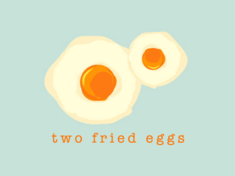 Example of Two Fried Eggs - Logo Design