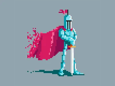 Veteran Pixel Knight art bit character design game knight pixel retro sprite videogame