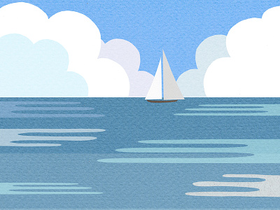 Sailboat blues clouds landscape ocean sailboat sailing sea summer water