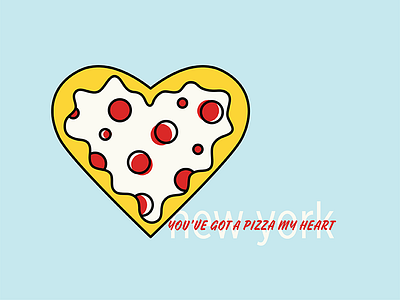 New York brooklyn illustration new york pizza