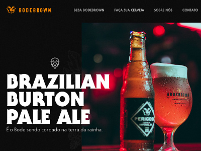 Bodebrown's new hero beer hero website