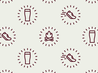 Quickie Icons 5k beer burst camp fire icon pint run running shoe