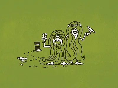 Gateway Granola Packaging Illustration dove granola hippie