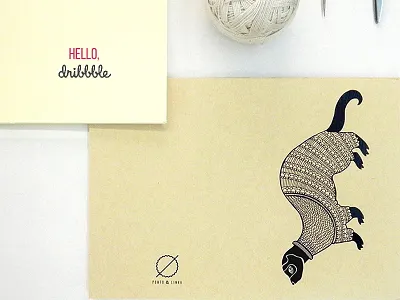 Debut debut ferret handmade illustration