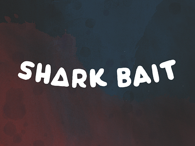 Shark Bait beach fin hand drawn lettering ocean sea shark typography water