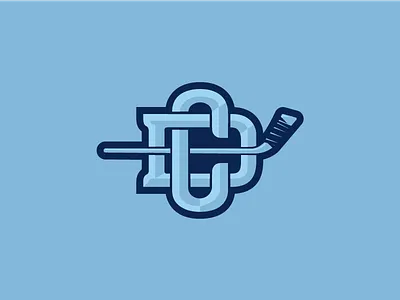 Dump and Chase blue dc dc logo hockey hockey stick logo monogram sports