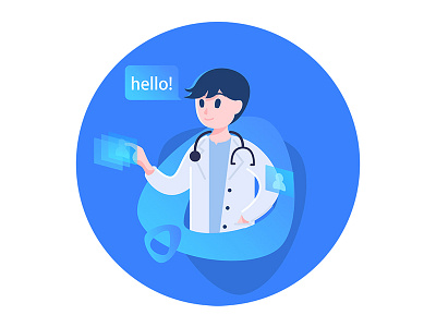 医生 doctor illustration treatment ui vector 医生，web