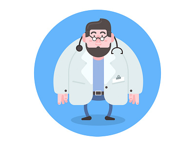 医生 doctor illustration treatment ui vector 医生，web