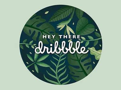Leafy Debut Shot debut shot dribbble green leaf leaves tropical