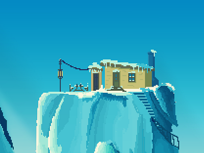 Arctic Home 2d art artwork illustration photoshop pixel pixel art