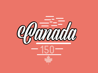 Goodtype Tuesday Red Canada Day calligraphy canada canada 150 canada day good type good type tuesday illustration maple leaf red typography