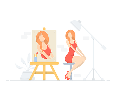 Branding art branding card girl icon illustration photo service slider studio vector woman