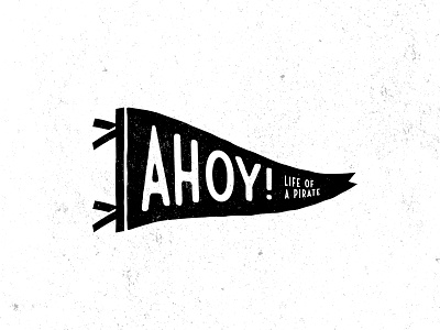 Ahoy! ahoy flag logo pennant pirate texture