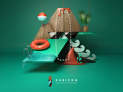 Rubicon - Nobile Wake 3d add adventure art c4d cgi cinema4d illustration nobile saatchi set wake