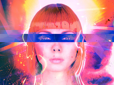 Electric Woman colors design fiction future graphic lights poster print syfy woman