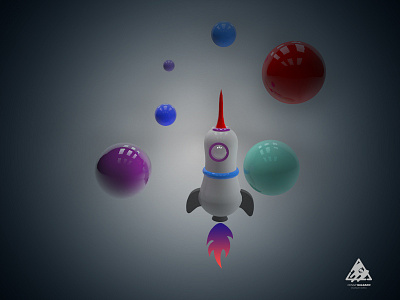 Cohetito :) 3d cinema 4d cohete