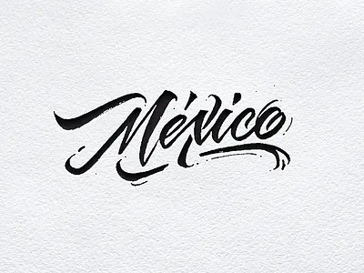 Mexico calligraphy country lettering type