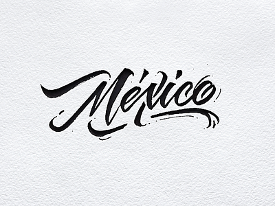 Mexico calligraphy country lettering type