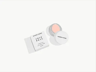 Herbivore Botanicals Balm Illustration beauty beauty product design illustration lip balm makeup skincare