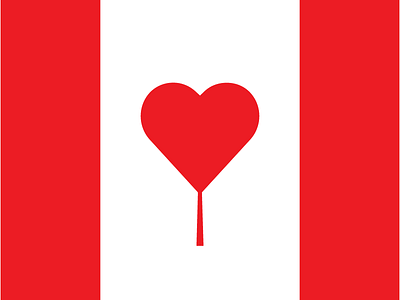 150 years of love canada canadian celebration flag heart leaf letspanda minimalist red symbolism