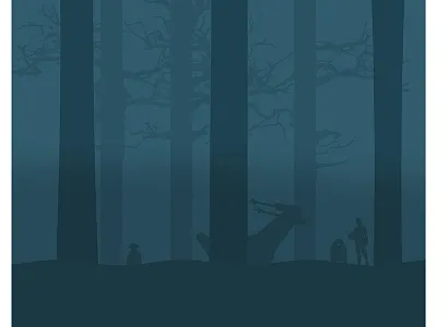 Dagobah blue green silhouette star wars