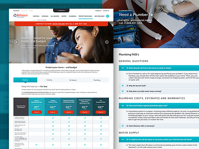 Reliance Home Comfort Rebrand design digital digital design graphic design responsive web web design