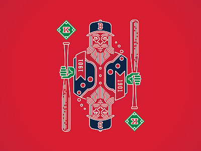 King Of Diamonds boston fenway green monstah illustration king of diamonds redsox wicked