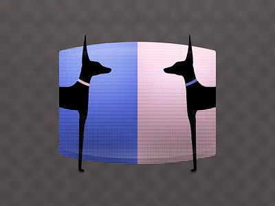 Dogs In Love brown dog love pattern pink serenity