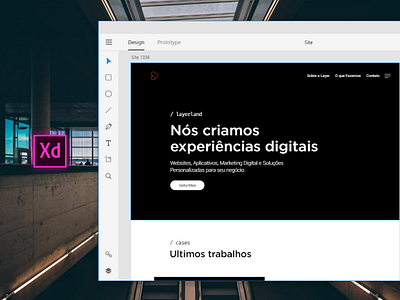 Wireframe Layerland adobe experience design site tool wireframe