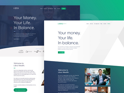 Libra Wealth clean design desktop homepage interface ui user ux webflow website