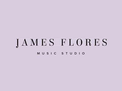 James Flores Music Studio 〰️ Brand identity design brand identity branding lavender logo logo design music music studio music teacher musician piano purple visual identity