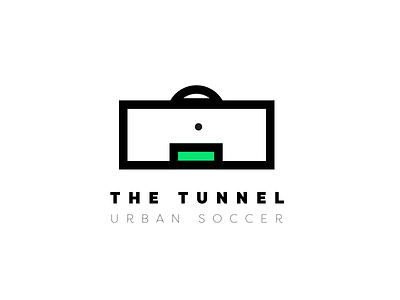 The Tunnel logo brand design field identity lines logo minimal modern soccer tunnel typography urban