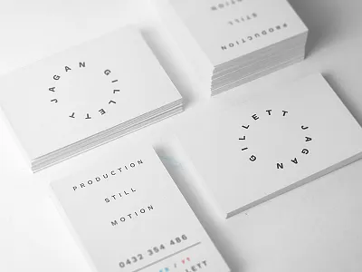 Jagan Gillett Business Cards business card film film maker icon logo logomark photography type