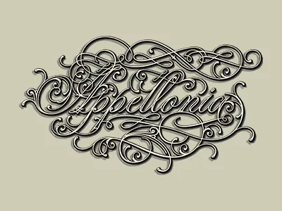 Appellonia decorative lettering retro type typo typography vintage