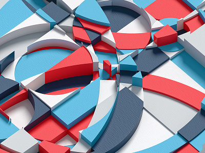 Colorful Blocks 1 3d art abstract blocks circles colorful design geometry modern pattern segments shapes tangram
