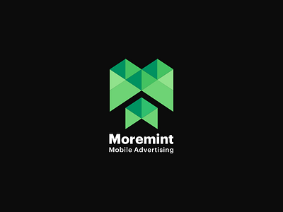 Moremint Logo branding green logo mobile advertising moremint