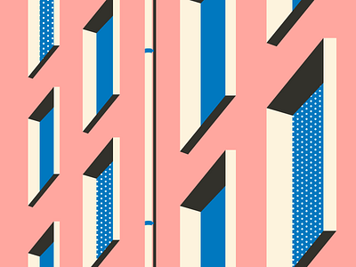 Windows Pattern architecture colors illustration isometric minimal pattern windows