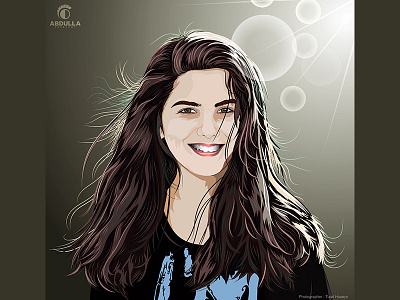 Vector Portrait cover design digital drawing girl graphic hair illustration painting portrait vector