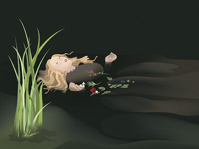 Artfull Film - Ophelia x Melancholia Illustration artfull film colour design gradient graphic illustration illustrator melancholia mesh ophelia posterzine vector